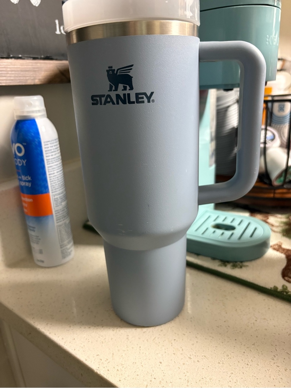 Stanley Light Blue Travel Mug with Handle